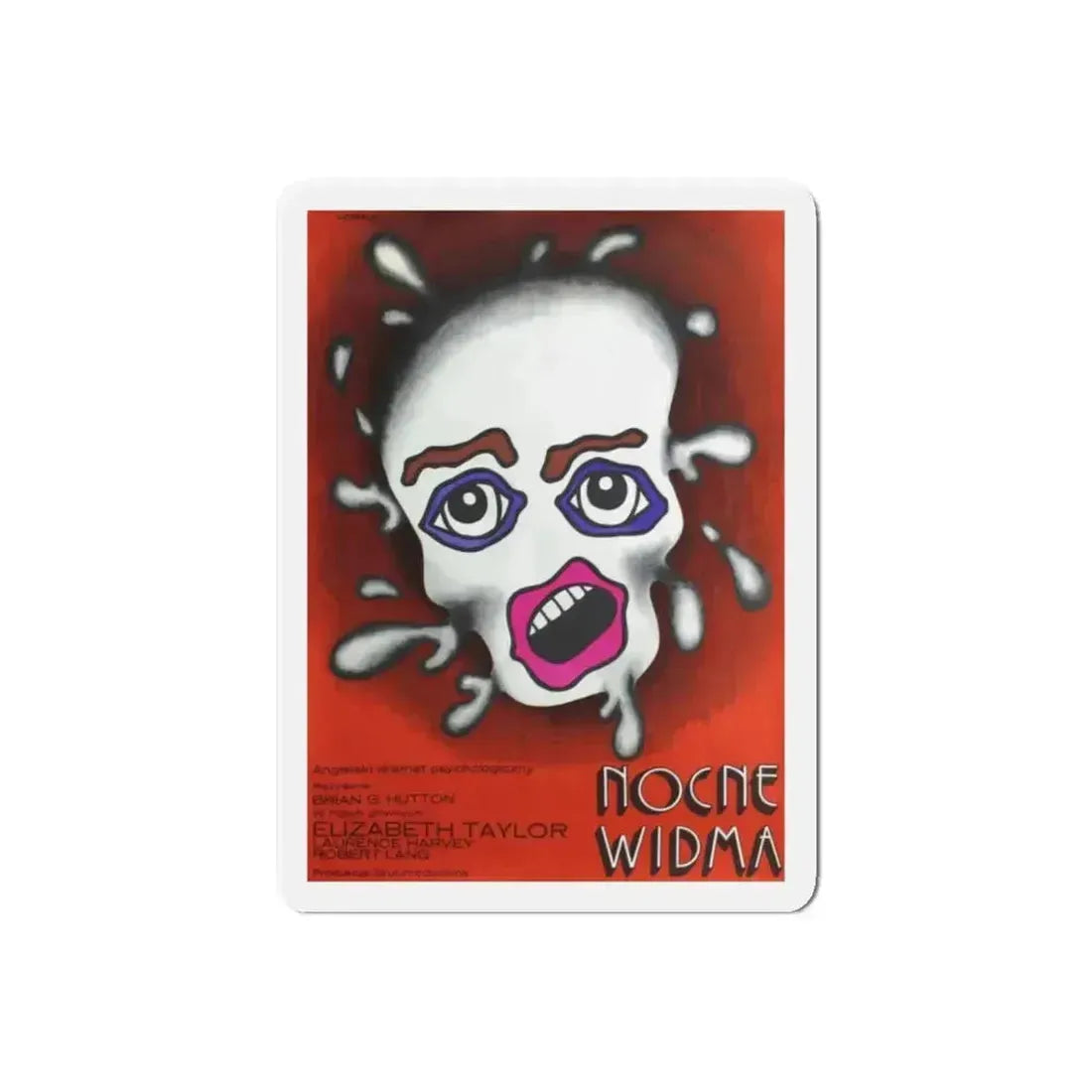 NIGHT WATCH (POLISH) 1973 Movie Poster - Refrigerator Magnet 6 Inch Die-Cut - The Sticker Space