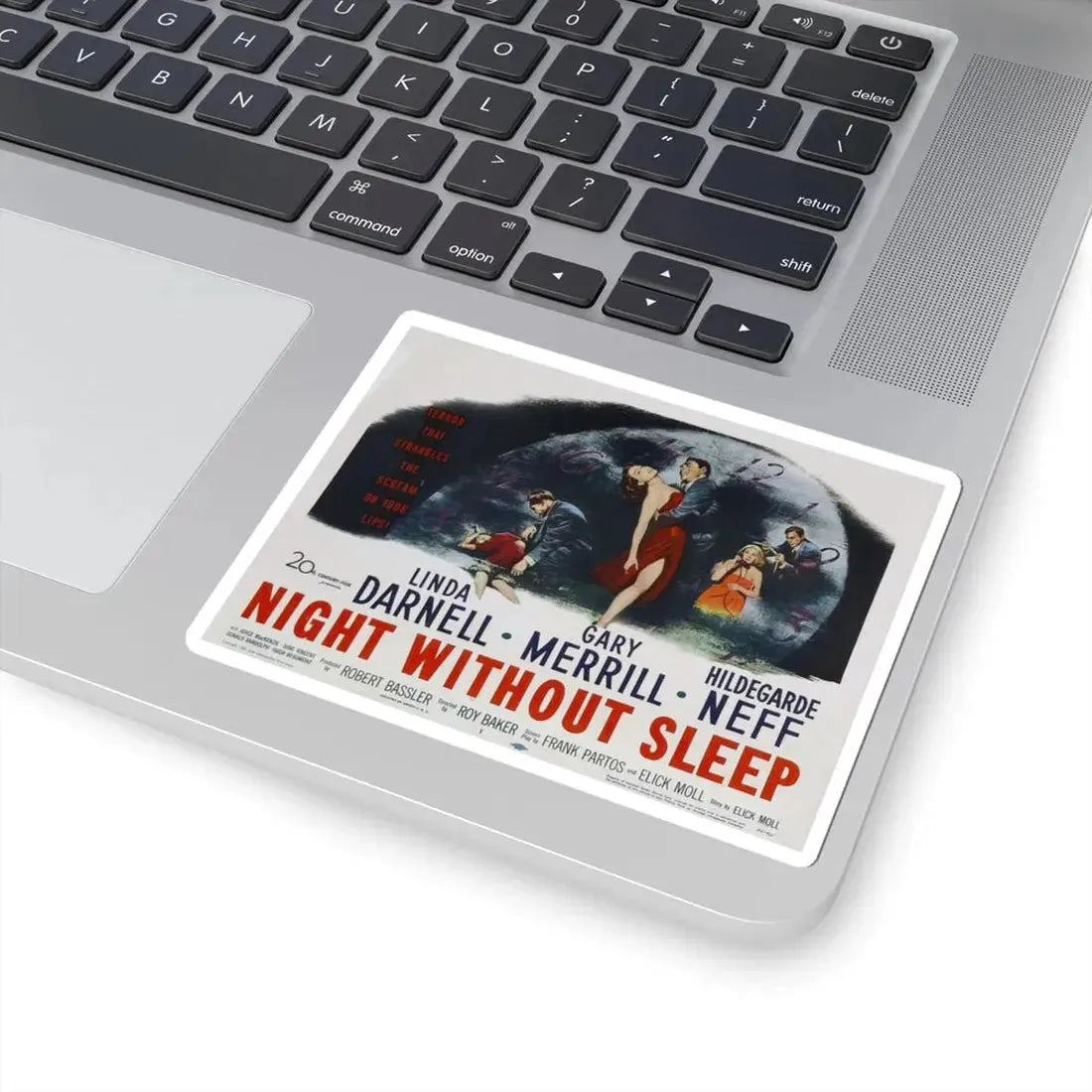NIGHT WITHOUT SLEEP 1952 Movie Poster - STICKER Vinyl Kiss-Cut Decal - The Sticker Space