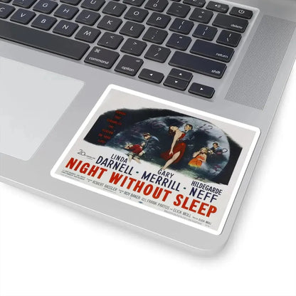 NIGHT WITHOUT SLEEP 1952 Movie Poster - STICKER Vinyl Kiss-Cut Decal - The Sticker Space