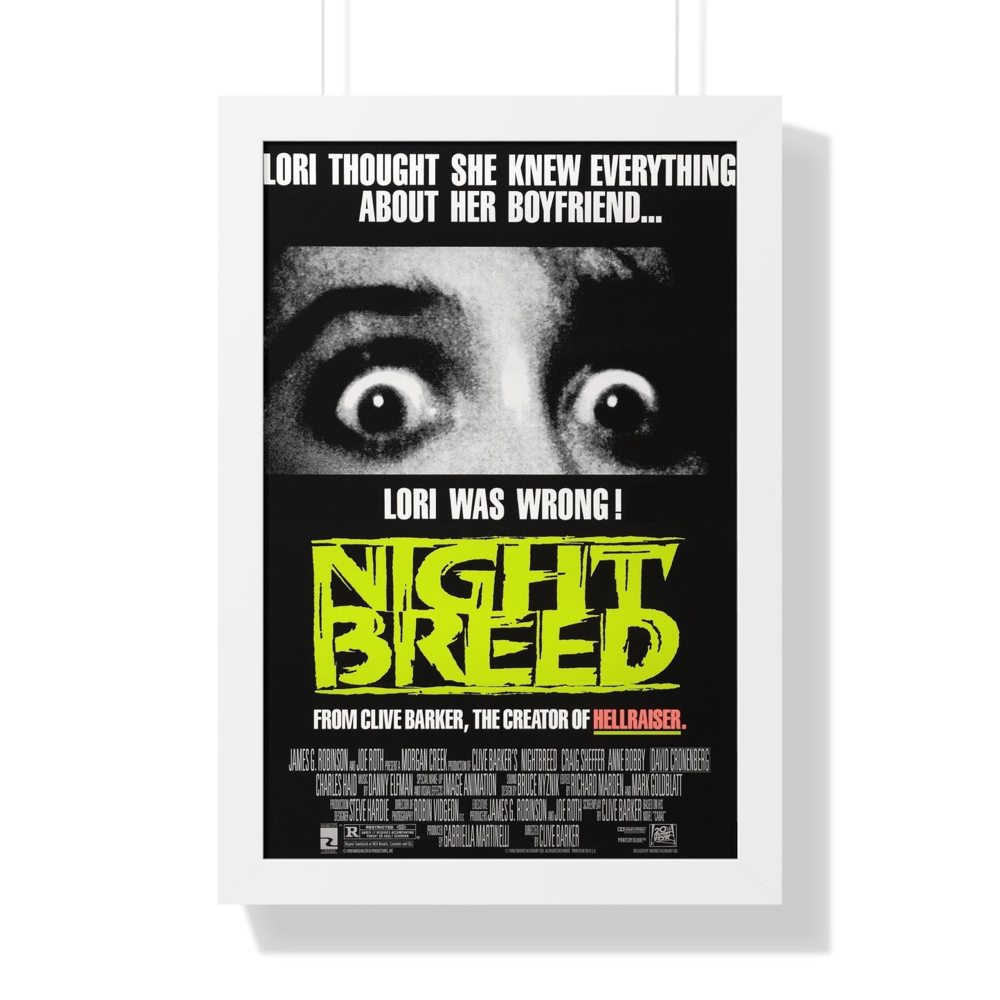 NIGHTBREED 1990 - Framed Movie Poster-16″ x 24″-The Sticker Space