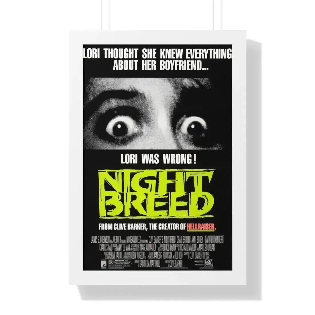 NIGHTBREED 1990 - Framed Movie Poster 16″ x 24″ White - The Sticker Space