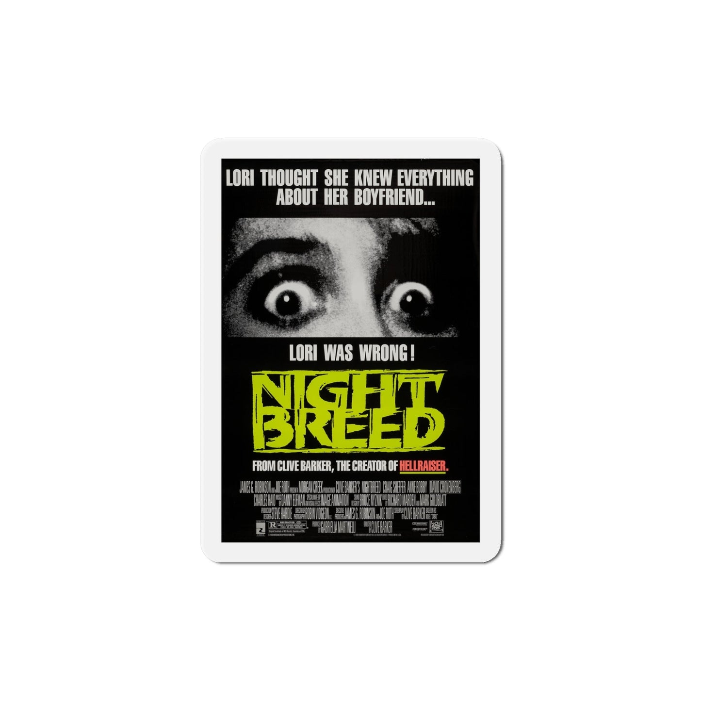 Nightbreed 1990 Movie Poster Die-Cut Magnet-5" x 5"-The Sticker Space