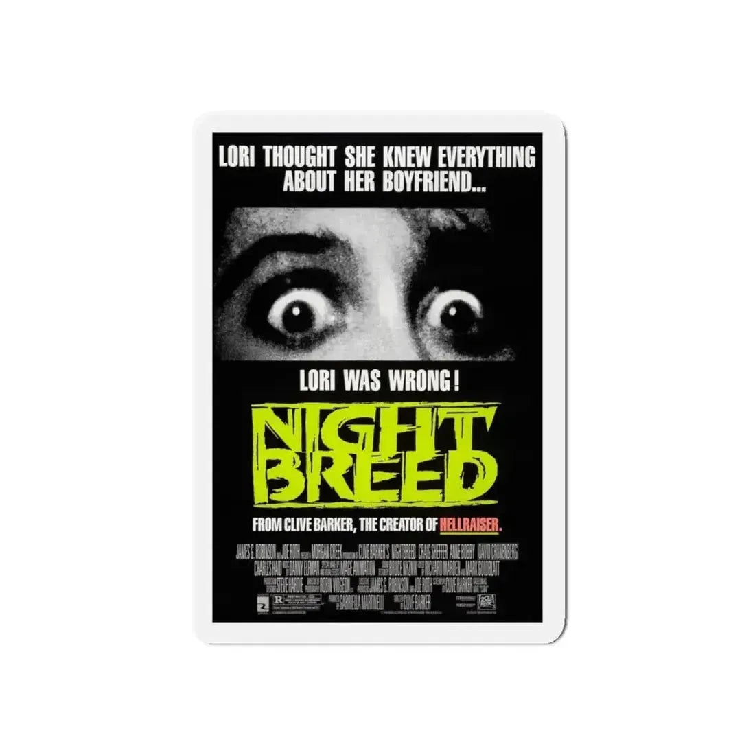 NIGHTBREED 1990 Movie Poster - Refrigerator Magnet 5 Inch Die-Cut - The Sticker Space