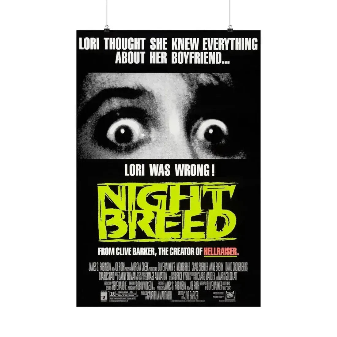 NIGHTBREED 1990 - Paper Movie Poster 24″ x 36″ Matte - The Sticker Space