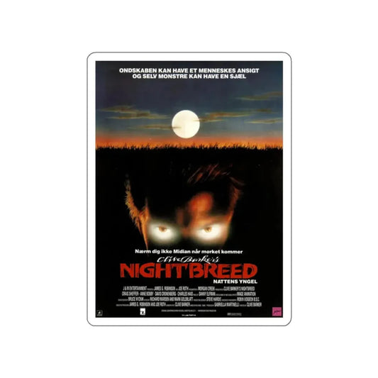 NIGHTBREED (DANISH) 1990 Movie Poster STICKER Vinyl Die-Cut Decal 2 Inch - The Sticker Space