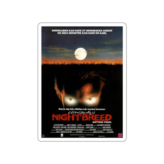 NIGHTBREED (DANISH) 1990 Movie Poster STICKER Vinyl Die-Cut Decal-White-The Sticker Space
