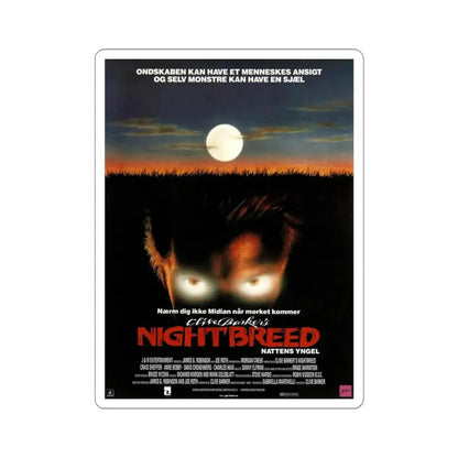 NIGHTBREED (DANISH) 1990 Movie Poster - STICKER Vinyl Kiss-Cut Decal 3 Inch White - The Sticker Space