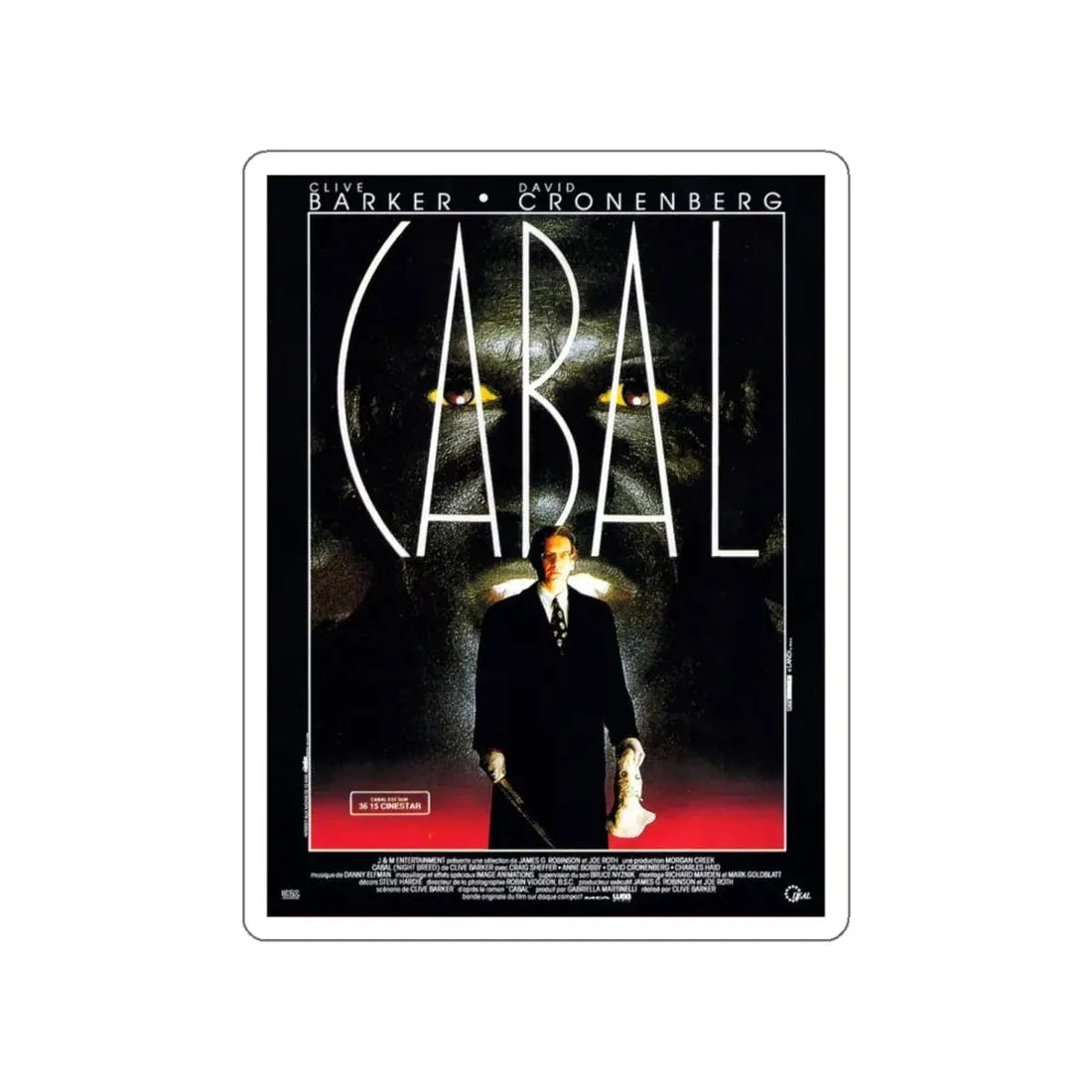 NIGHTBREED (FRENCH) 1990 Movie Poster STICKER Vinyl Die-Cut Decal - The Sticker Space