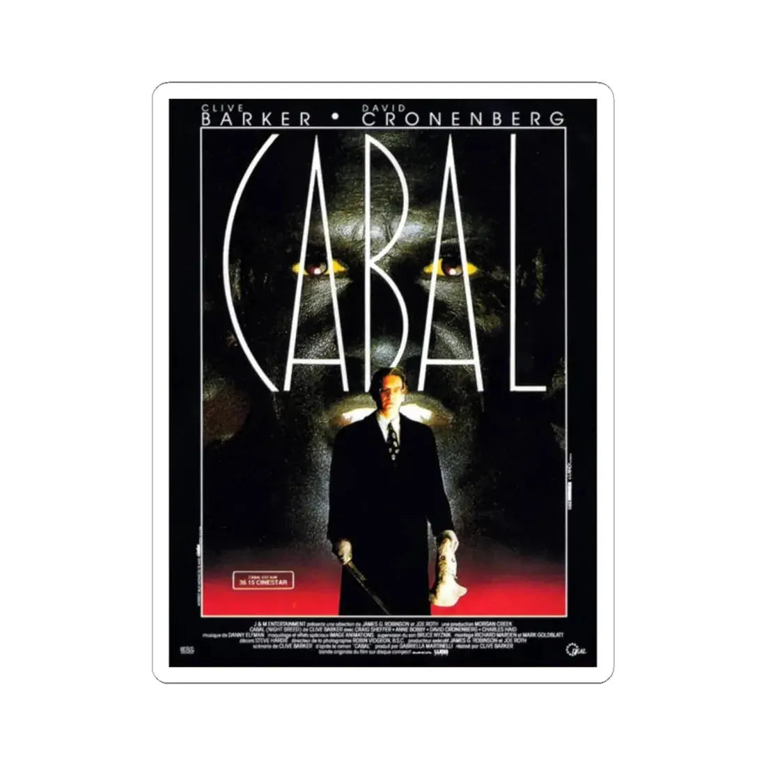 NIGHTBREED (FRENCH) 1990 Movie Poster - STICKER Vinyl Kiss-Cut Decal 2 Inch White - The Sticker Space