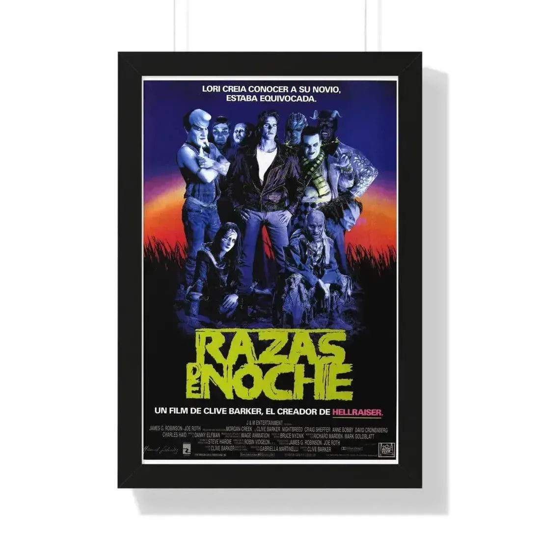 NIGHTBREED (SPAIN) 1990 - Framed Movie Poster 16″ x 24″ Black - The Sticker Space