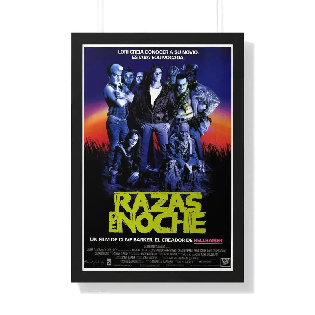 NIGHTBREED (SPAIN) 1990 - Framed Movie Poster 20" x 30" Black - The Sticker Space