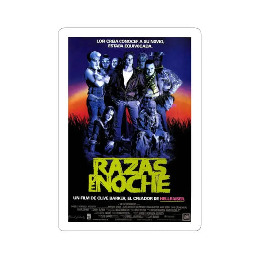 NIGHTBREED (SPAIN) 1990 Movie Poster - STICKER Vinyl Kiss-Cut Decal 2 Inch White - The Sticker Space