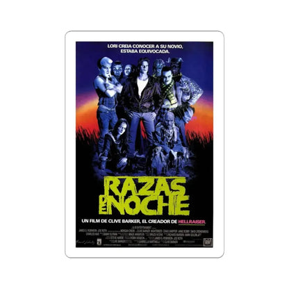 NIGHTBREED (SPAIN) 1990 Movie Poster - STICKER Vinyl Kiss-Cut Decal 3 Inch White - The Sticker Space