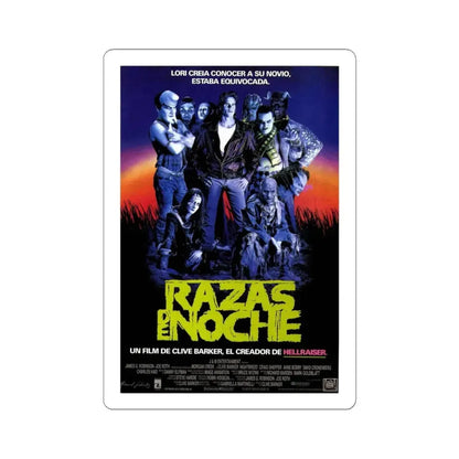 NIGHTBREED (SPAIN) 1990 Movie Poster - STICKER Vinyl Kiss-Cut Decal 4 Inch White - The Sticker Space