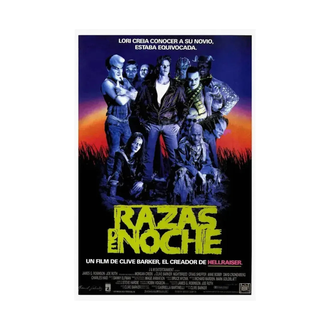 NIGHTBREED (SPAIN) 1990 - Paper Movie Poster - The Sticker Space