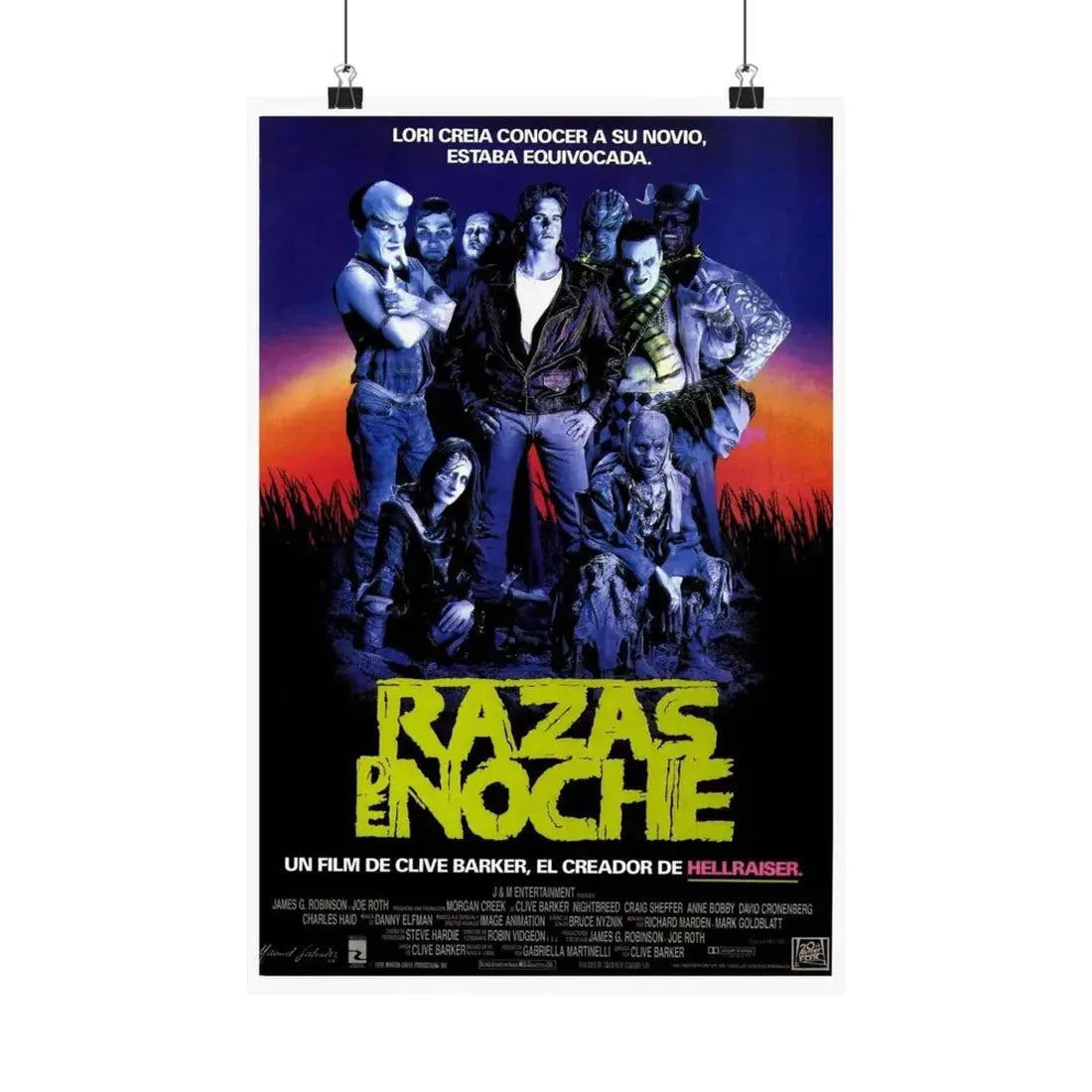 NIGHTBREED (SPAIN) 1990 - Paper Movie Poster - The Sticker Space