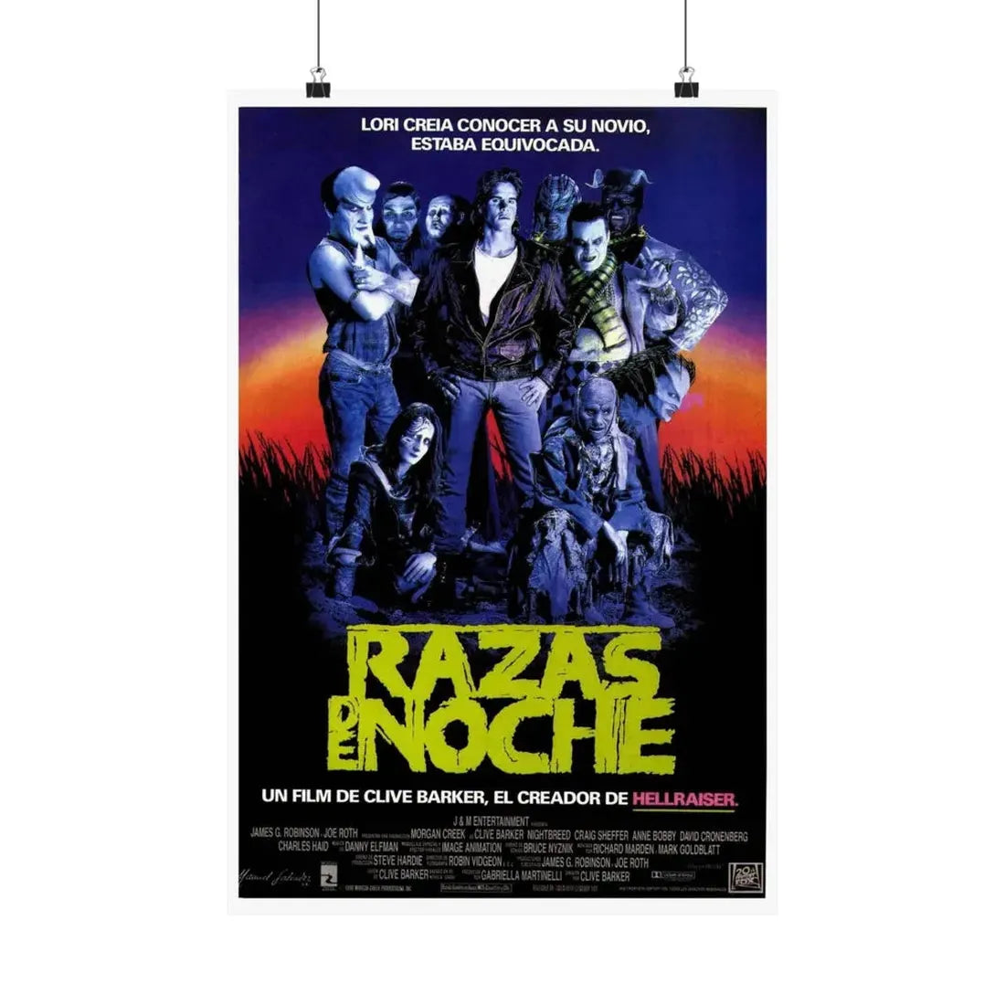 NIGHTBREED (SPAIN) 1990 - Paper Movie Poster - The Sticker Space