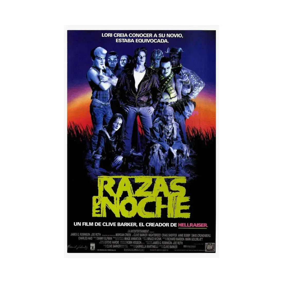 NIGHTBREED (SPAIN) 1990 - Paper Movie Poster - The Sticker Space