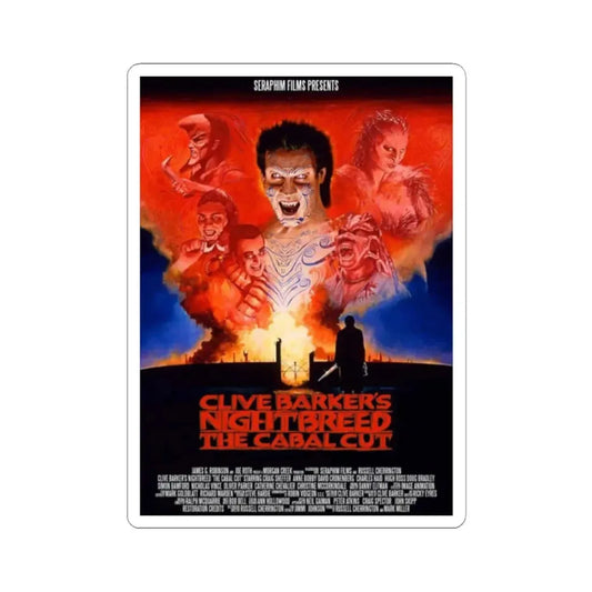 NIGHTBREED THE CABAL CUT 1990 Movie Poster - STICKER Vinyl Kiss-Cut Decal 2 Inch White - The Sticker Space
