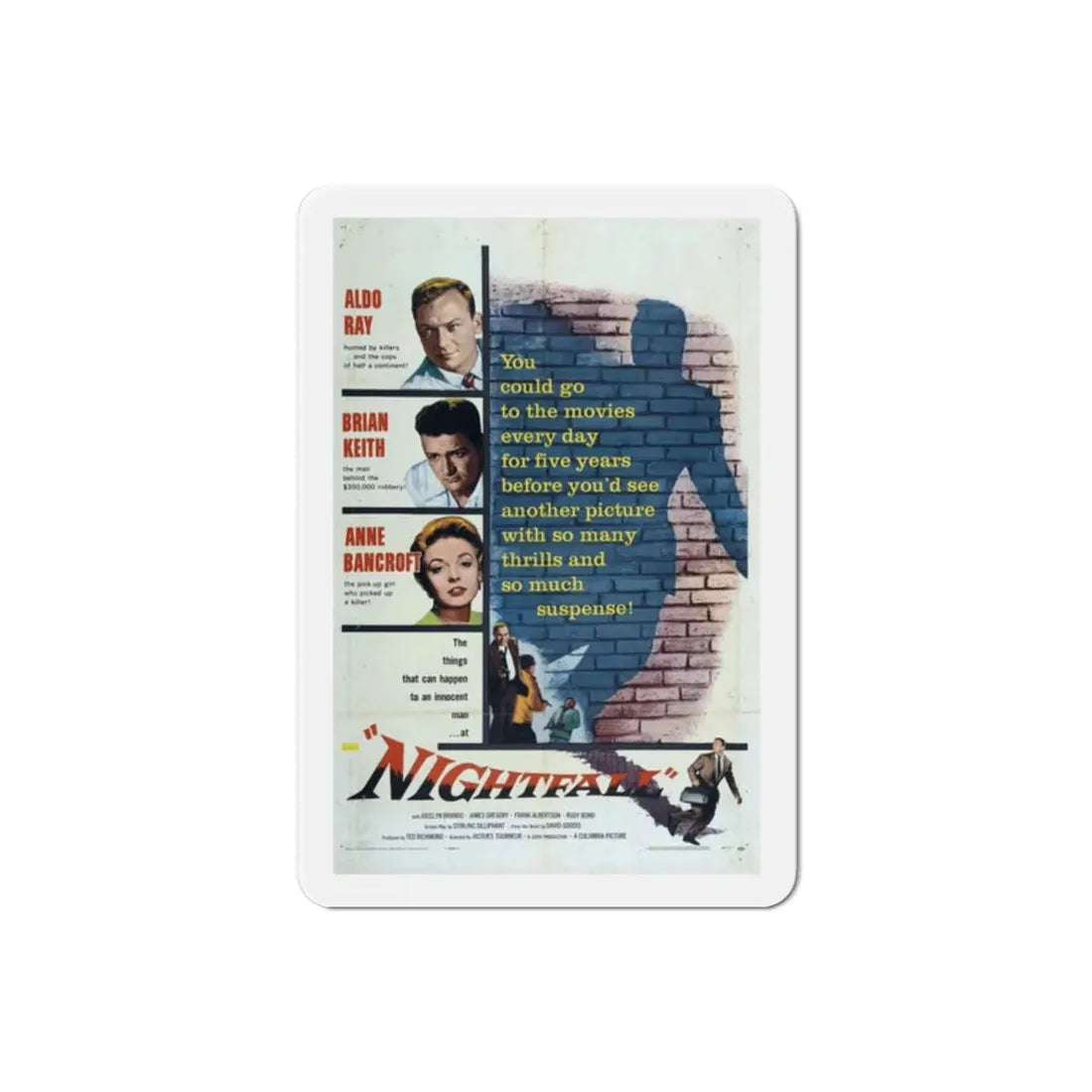 Nightfall 1957 Movie Poster Refrigerator Magnet - The Sticker Space
