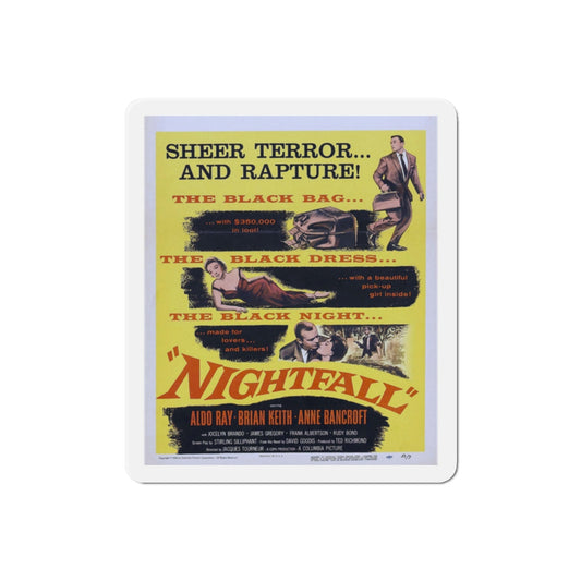 Nightfall 1957 v2 Movie Poster Die-Cut Magnet-2 Inch-The Sticker Space