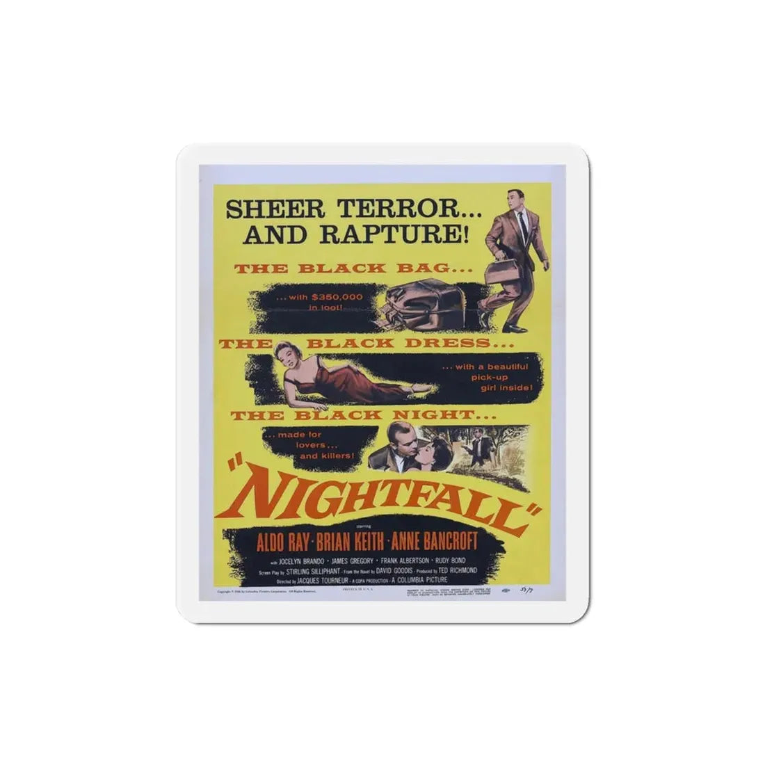 Nightfall 1957 v2 Movie Poster Refrigerator Magnet - The Sticker Space