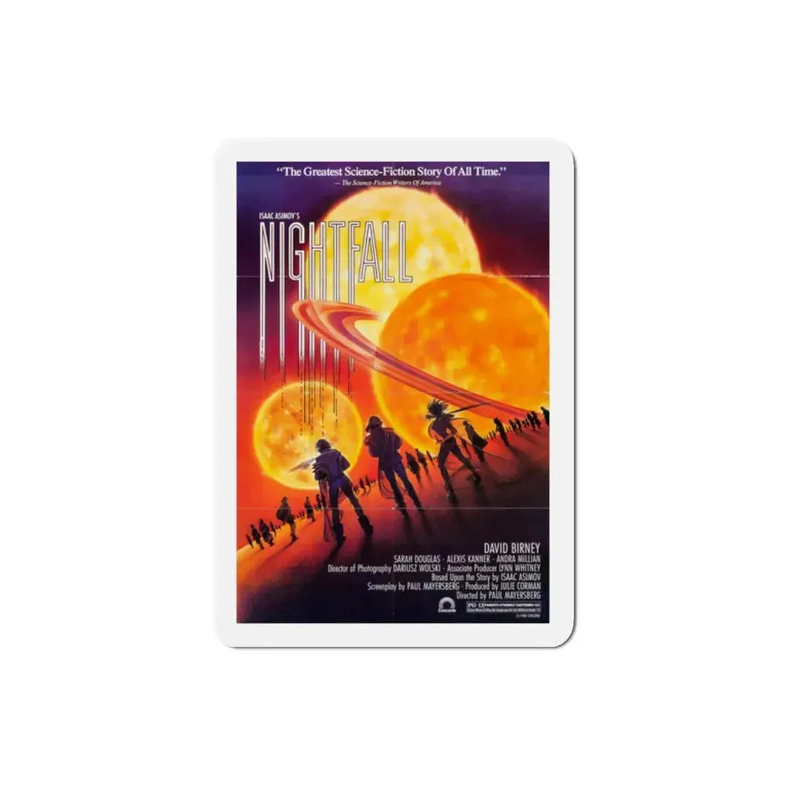 Nightfall 1988 Movie Poster Refrigerator Magnet 2 Inch - The Sticker Space
