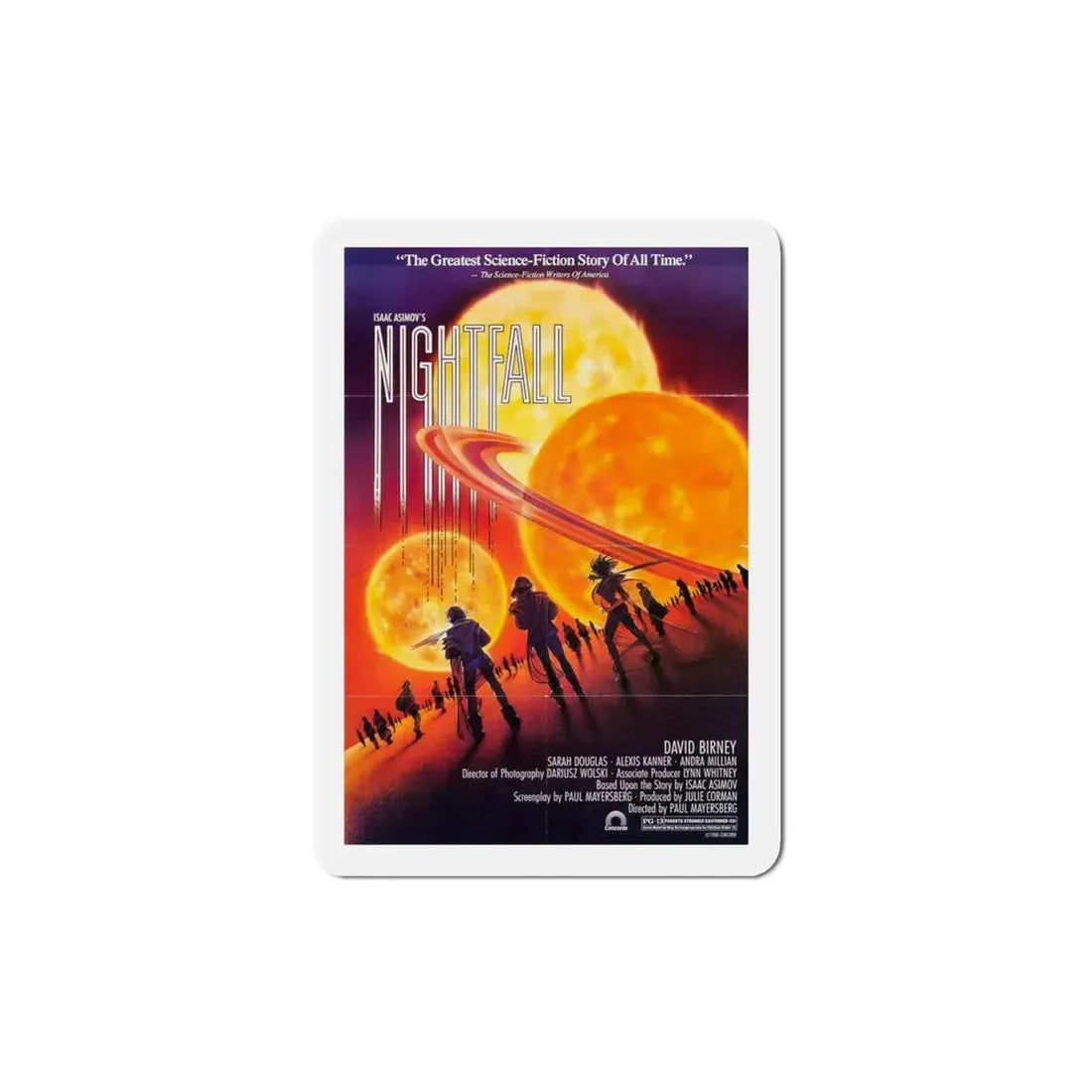 Nightfall 1988 Movie Poster Refrigerator Magnet 4 Inch - The Sticker Space