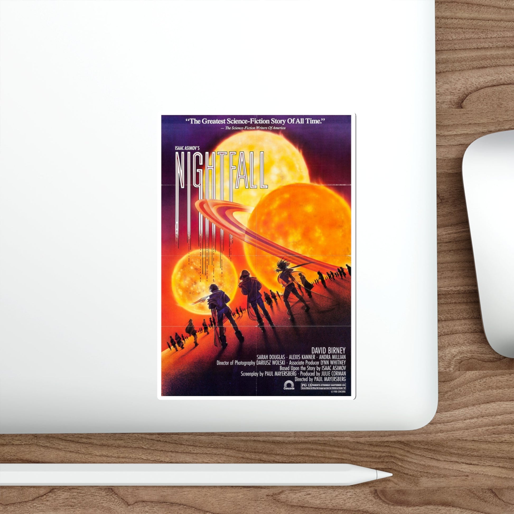 Nightfall 1988 Movie Poster STICKER Vinyl Die-Cut Decal-The Sticker Space