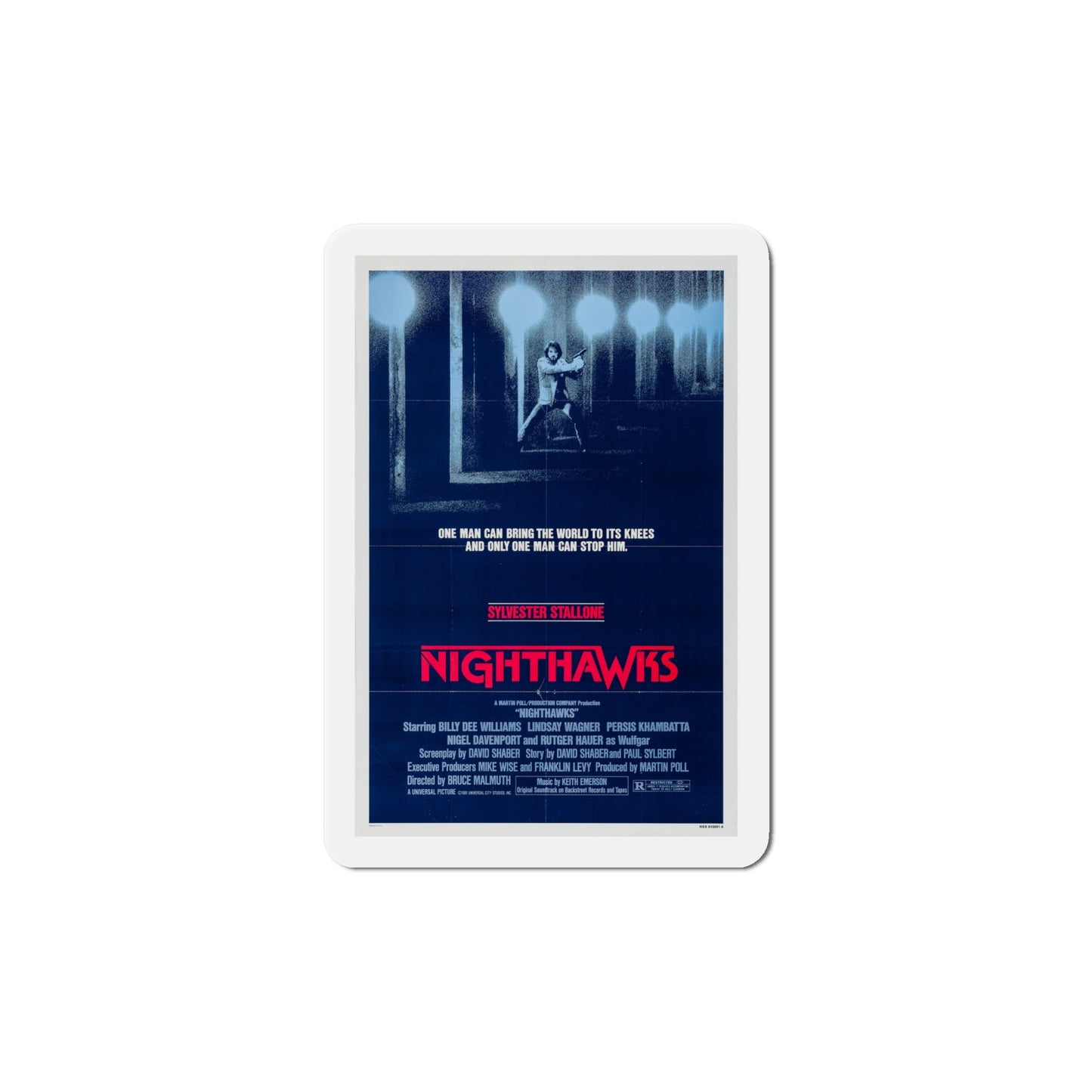 Nighthawks 1981 Movie Poster Die-Cut Magnet-6 × 6"-The Sticker Space