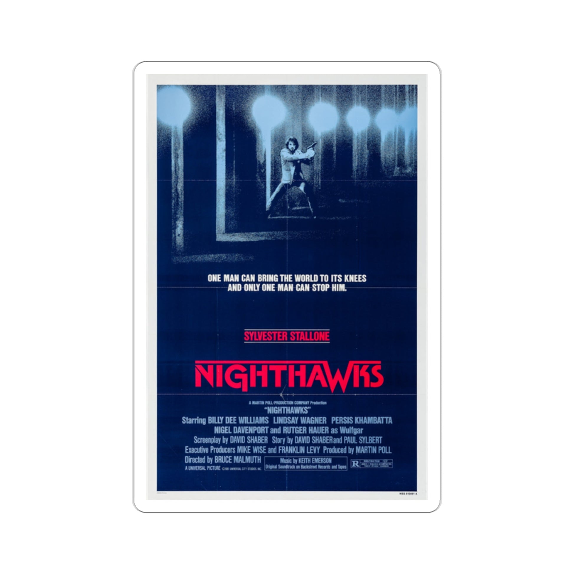 Nighthawks 1981 Movie Poster STICKER Vinyl Die-Cut Decal-2 Inch-The Sticker Space