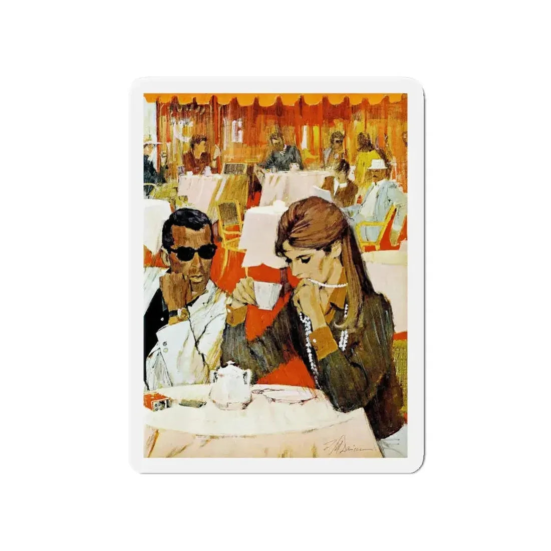 Nightingale At Noon (Pt. 1), Chatelaine, August 1962 (Magazine Illustration) Refrigerator Magnet 4 Inch - The Sticker Space