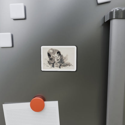 Nightingale (Magazine Illustration) Refrigerator Magnet-The Sticker Space