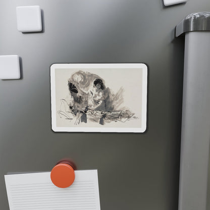 Nightingale (Magazine Illustration) Refrigerator Magnet-The Sticker Space