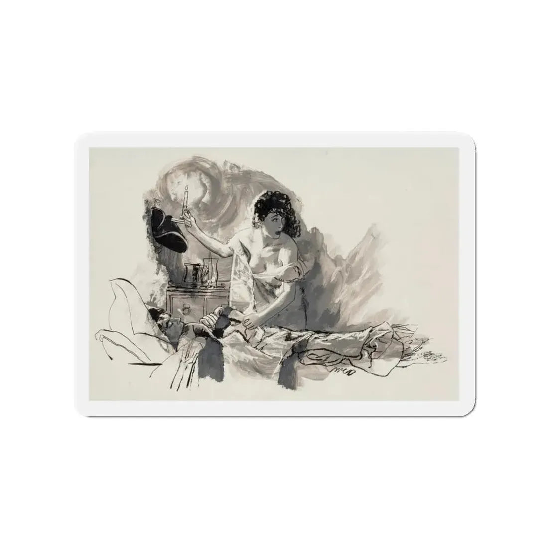 Nightingale (Magazine Illustration) Refrigerator Magnet 3 Inch - The Sticker Space