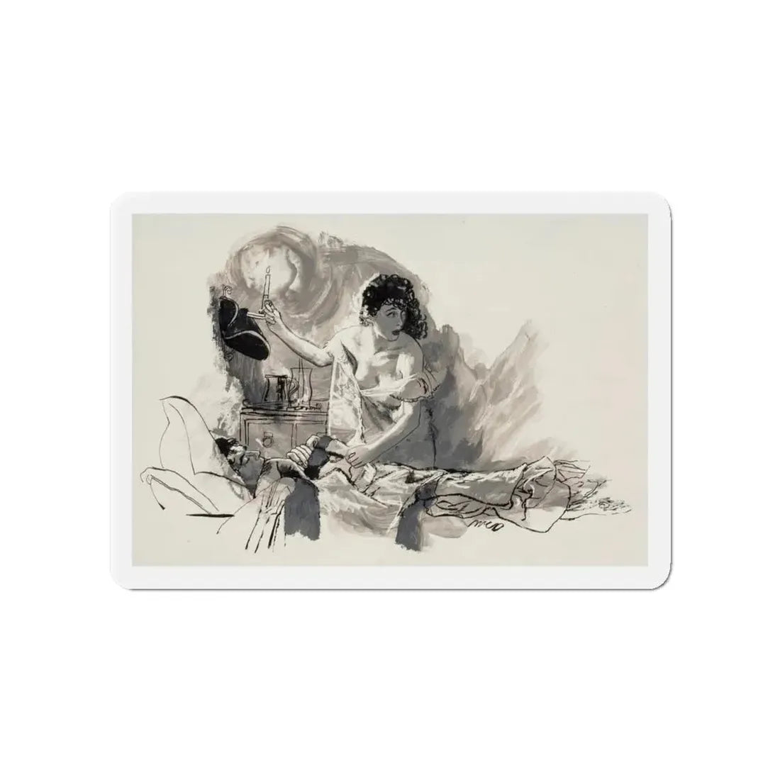 Nightingale (Magazine Illustration) Refrigerator Magnet 4 Inch - The Sticker Space