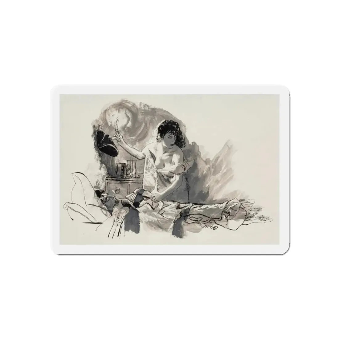 Nightingale (Magazine Illustration) Refrigerator Magnet - The Sticker Space