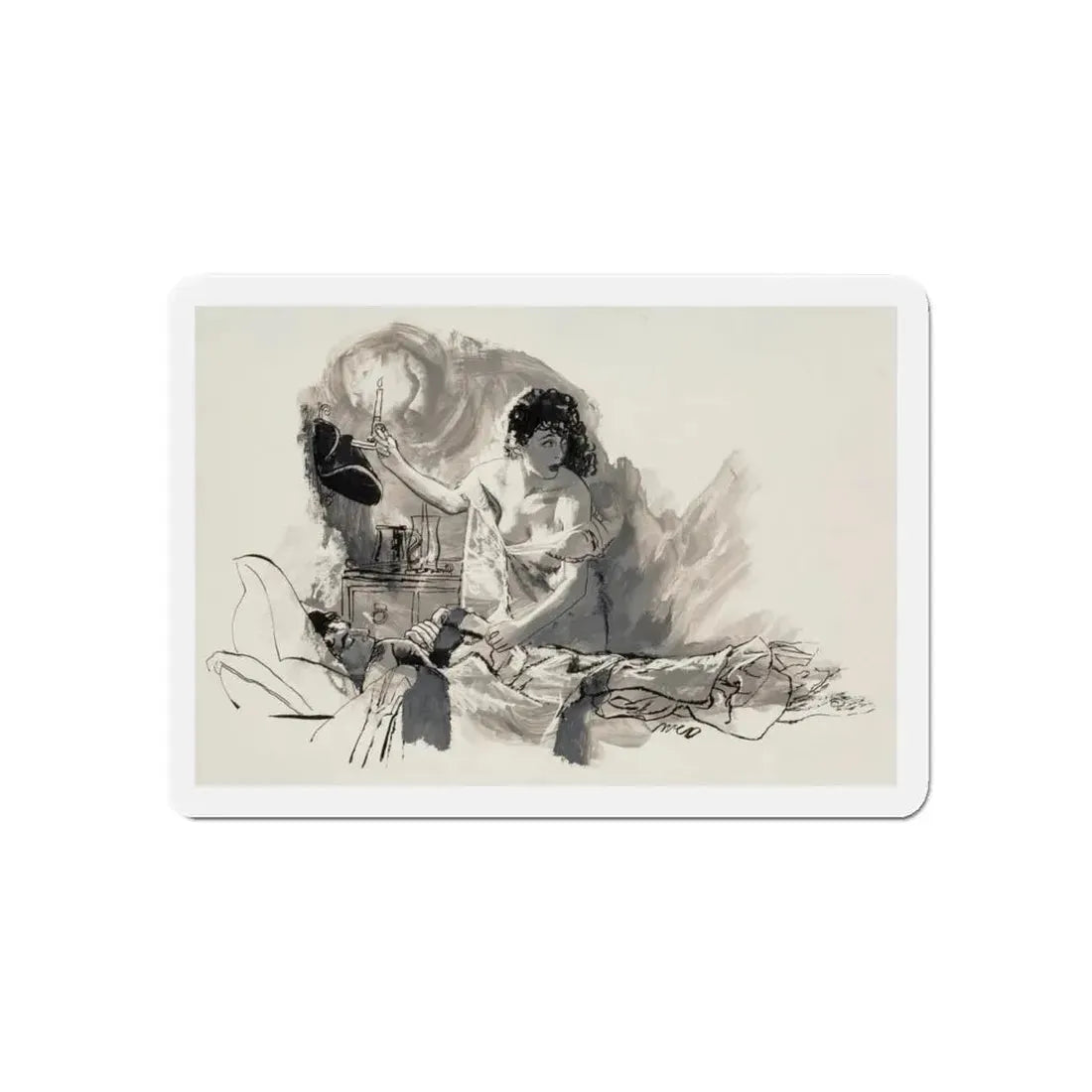 Nightingale (Magazine Illustration) Refrigerator Magnet - The Sticker Space