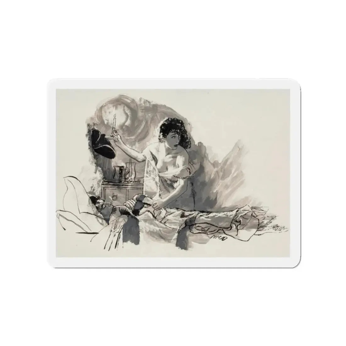 Nightingale (Magazine Illustration) Refrigerator Magnet - The Sticker Space