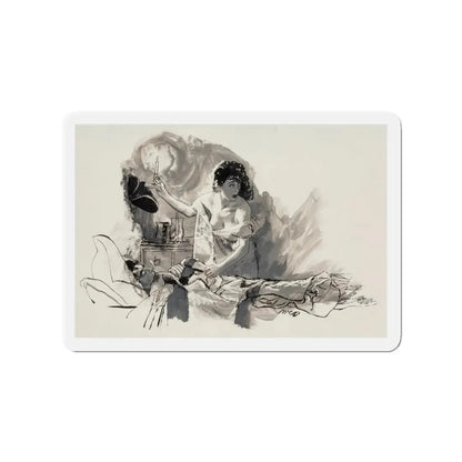 Nightingale (Magazine Illustration) Refrigerator Magnet - The Sticker Space