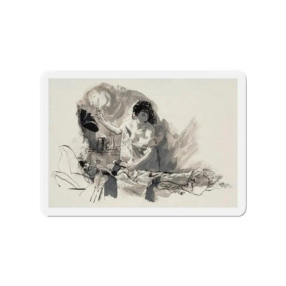 Nightingale (Magazine Illustration) Refrigerator Magnet - The Sticker Space