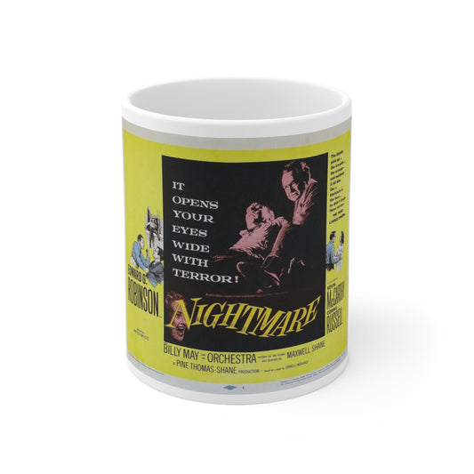 Nightmare 1956 Movie Poster - White Coffee Cup 11oz-11oz-The Sticker Space