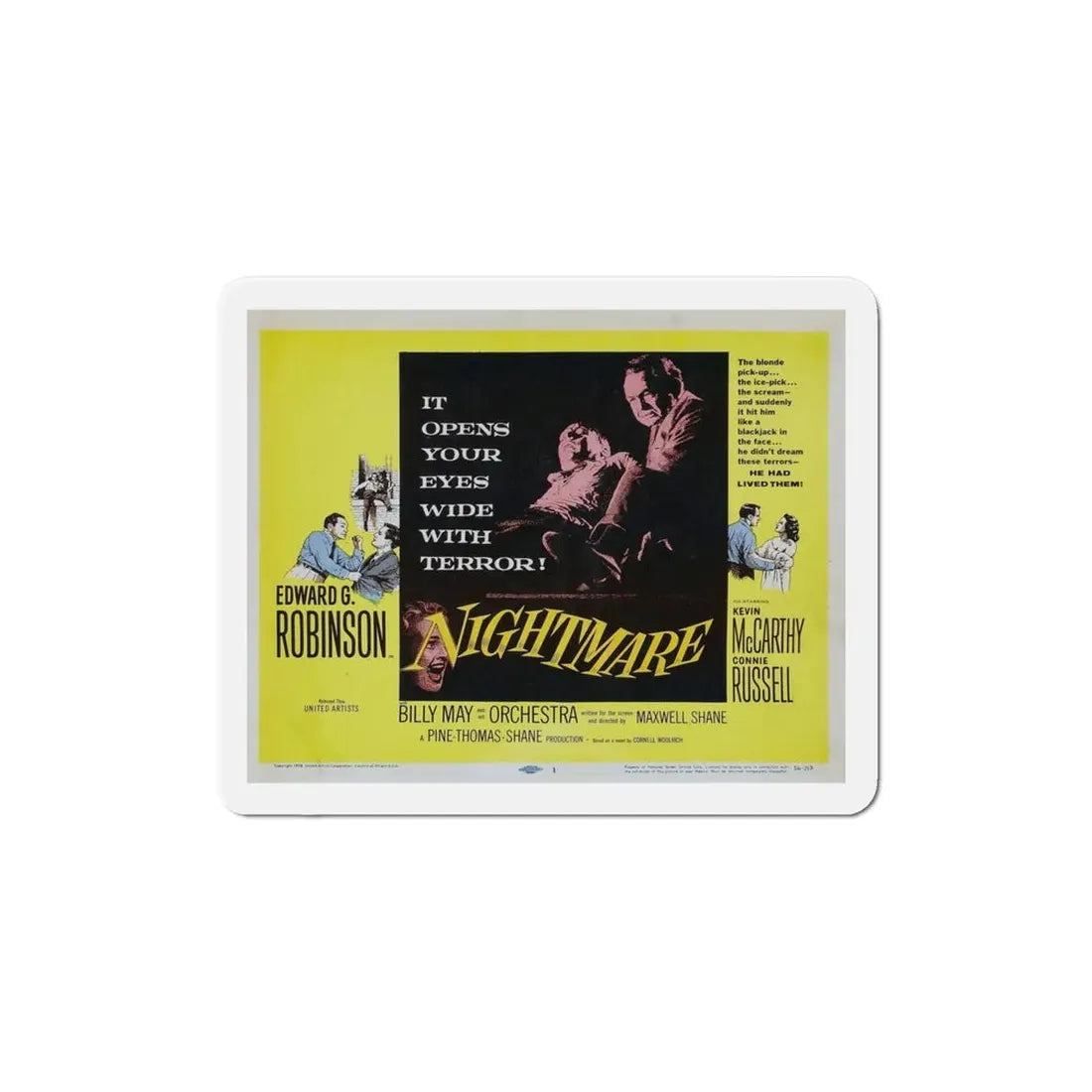 Nightmare 1956 v2 Movie Poster Refrigerator Magnet - The Sticker Space