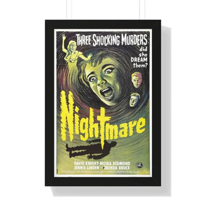 NIGHTMARE 1964 - Framed Movie Poster 16″ x 24″ Black - The Sticker Space