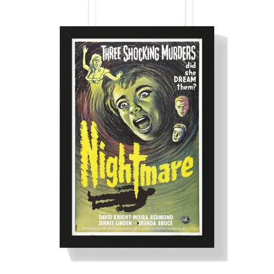 NIGHTMARE 1964 - Framed Movie Poster 16″ x 24″ Black - The Sticker Space
