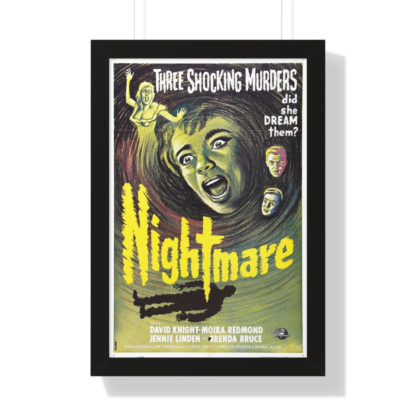 NIGHTMARE 1964 - Framed Movie Poster-16″ x 24″-The Sticker Space