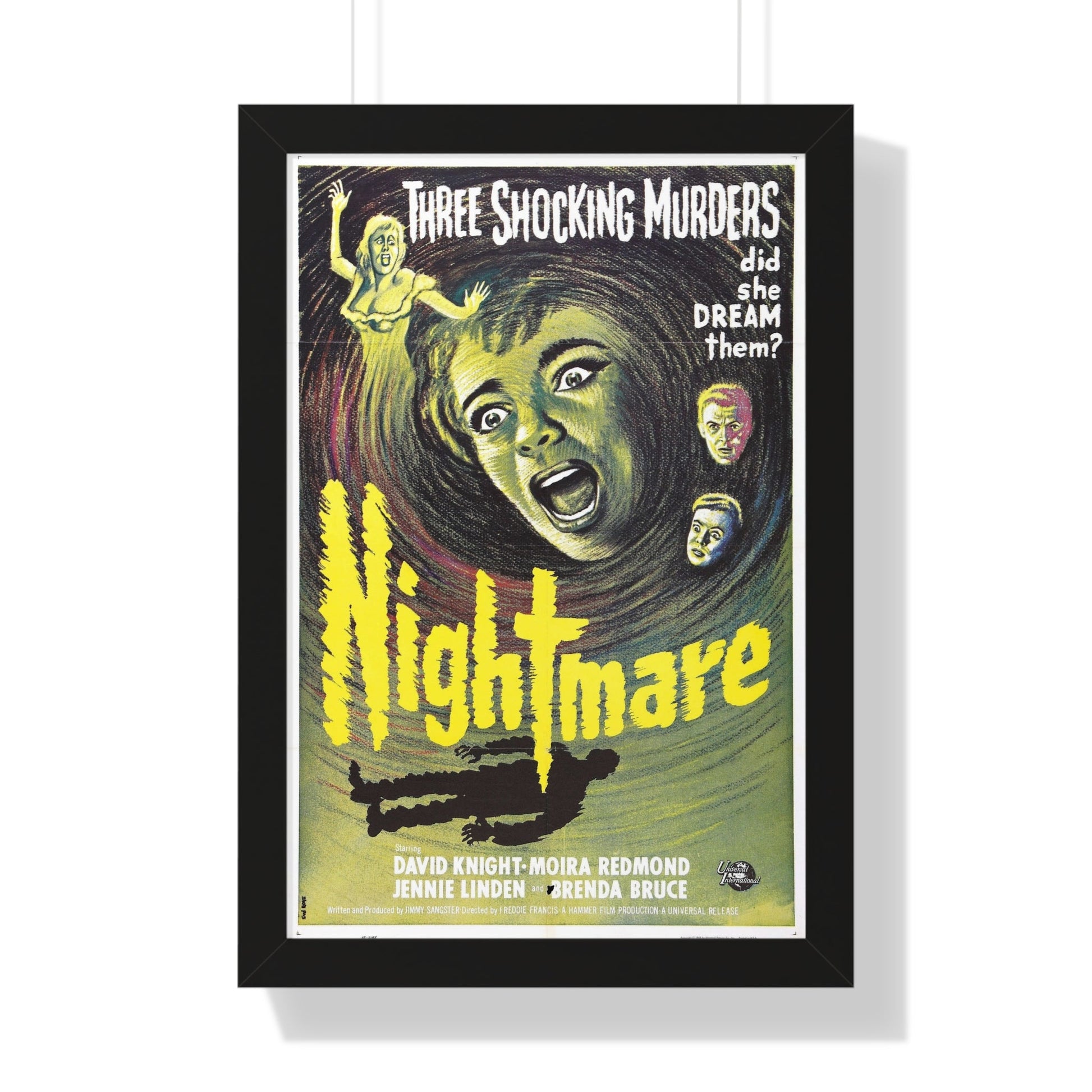 NIGHTMARE 1964 - Framed Movie Poster-16″ x 24″-The Sticker Space