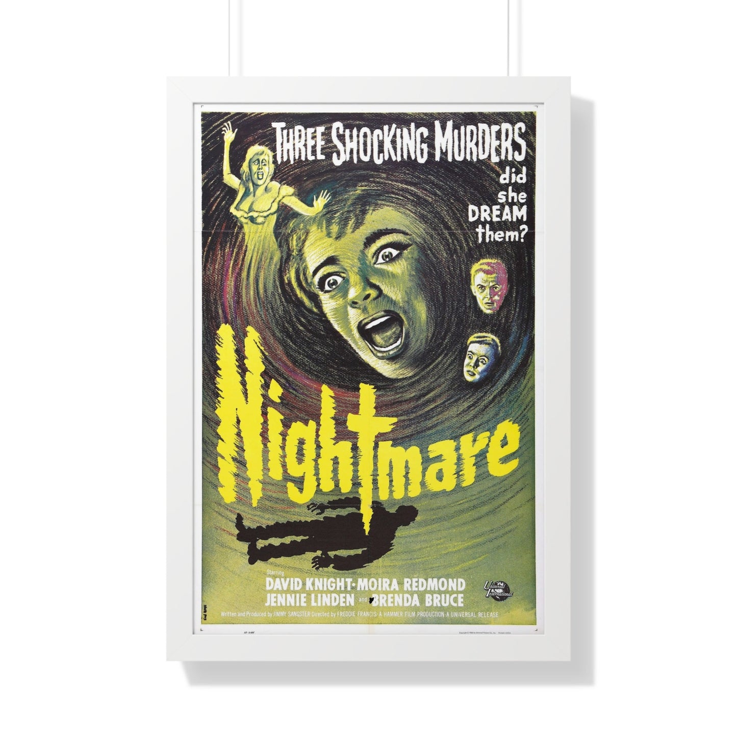 NIGHTMARE 1964 - Framed Movie Poster-20" x 30"-The Sticker Space