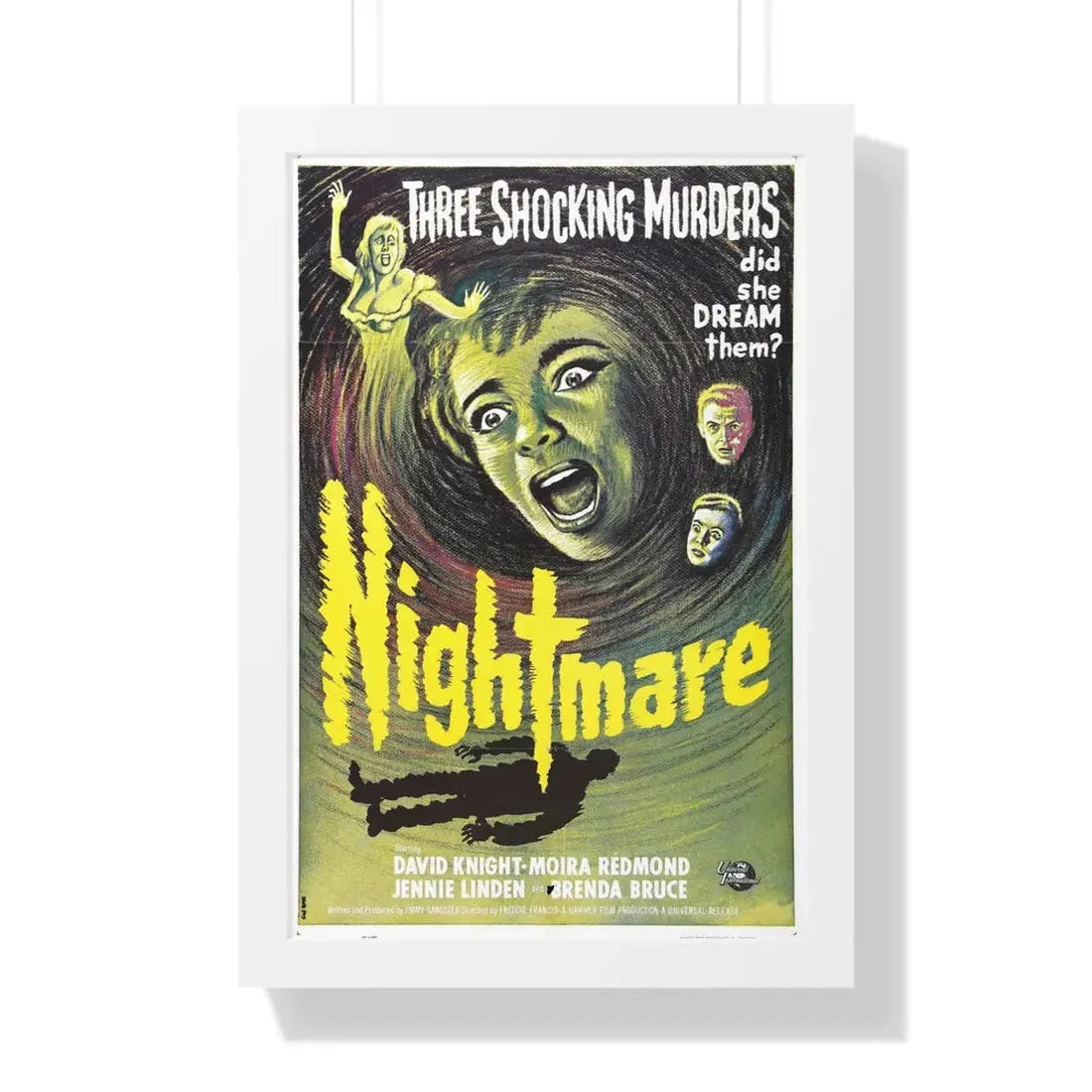 NIGHTMARE 1964 - Framed Movie Poster - The Sticker Space