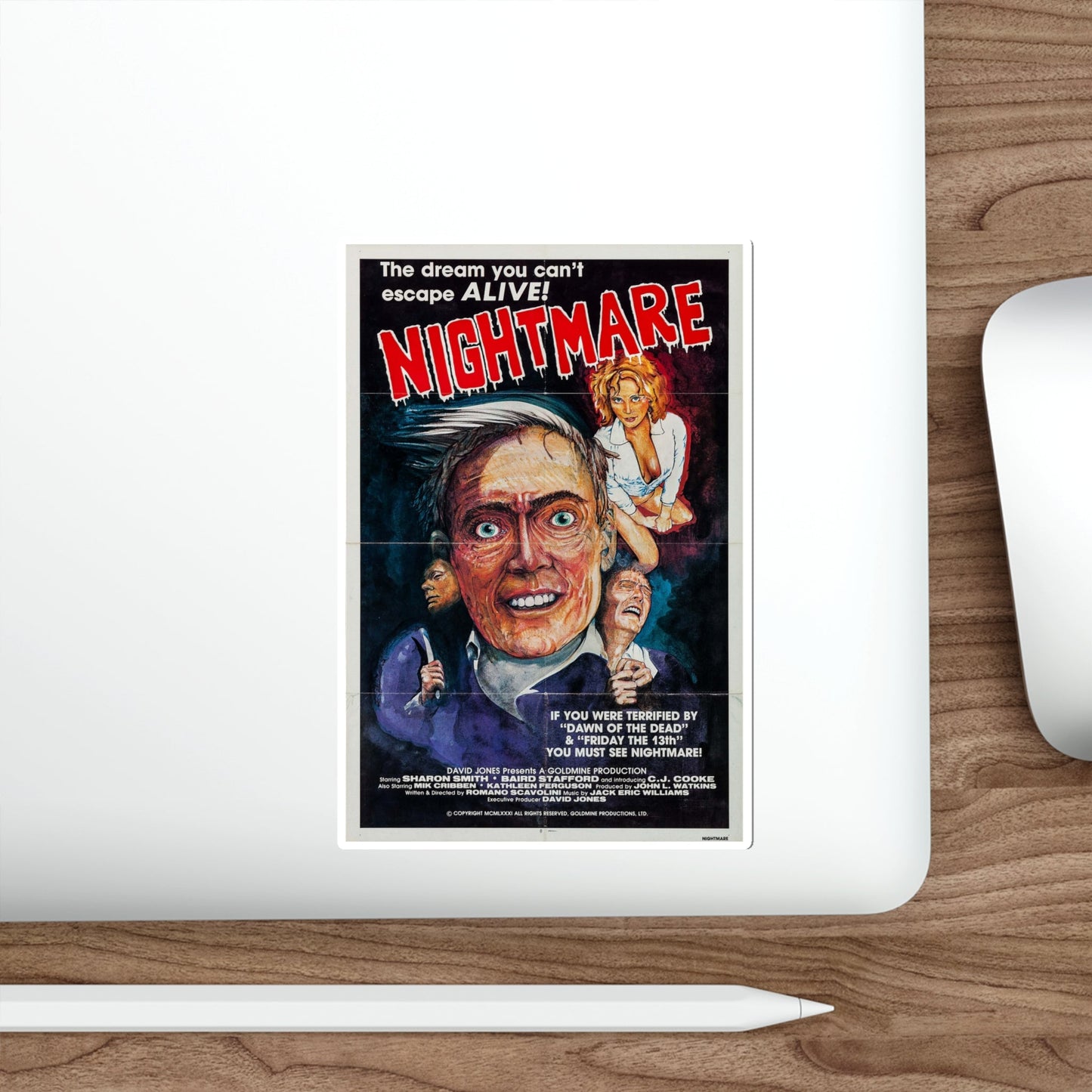 Nightmare 1981 Movie Poster STICKER Vinyl Die-Cut Decal-The Sticker Space